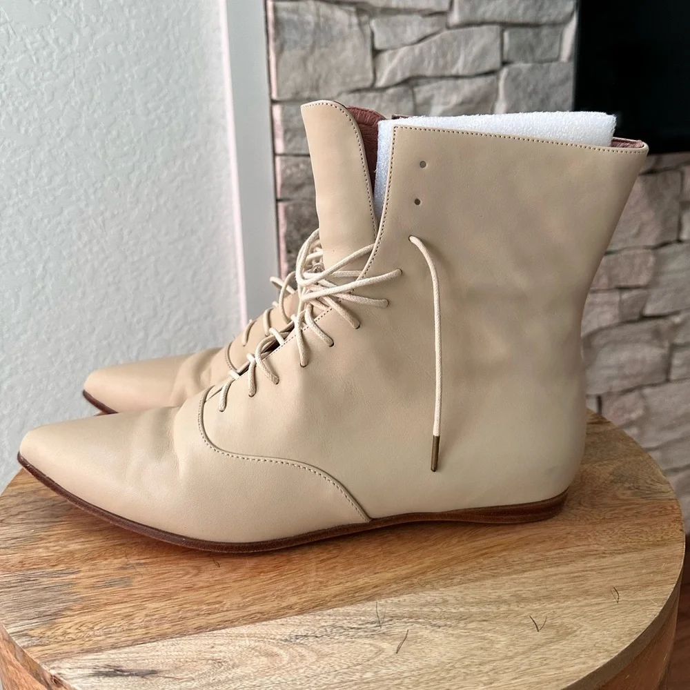 American Duchess Hartfield Regency Boots in Ivory sz: 9.5 - Picture 7 of 15